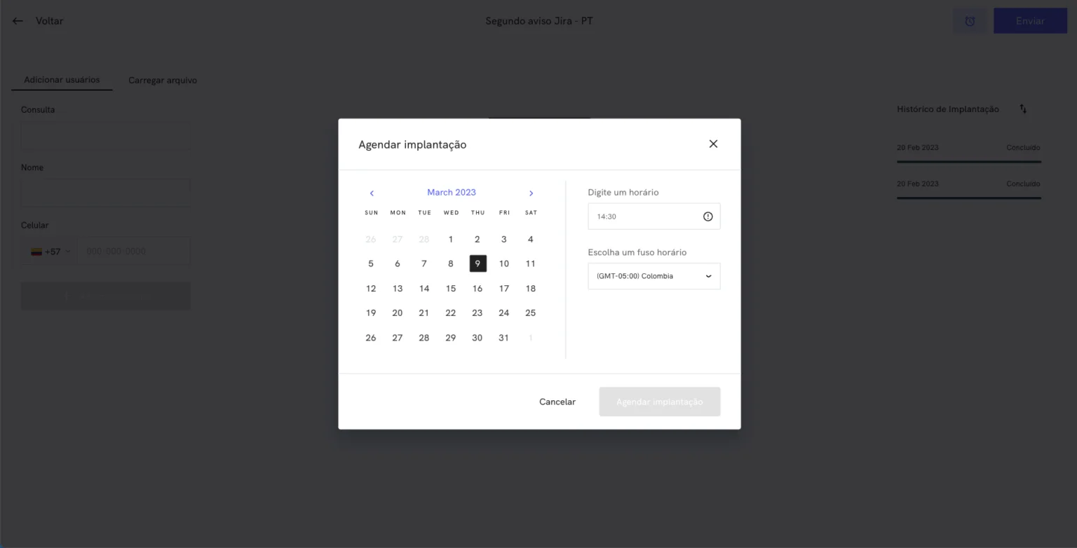 Programe seus envios ou utilize fluxos de trabalho personalizados