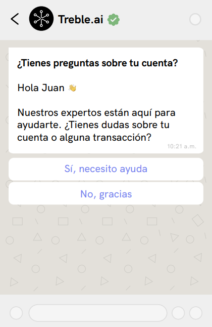 caso de uso whatsapp para bancos