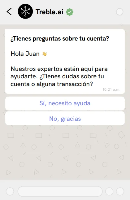 caso de uso whatsapp para bancos