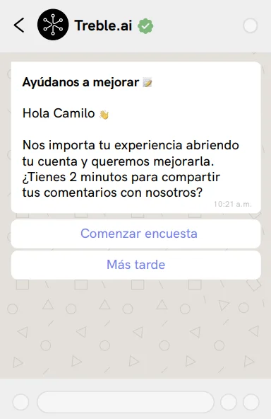 encuesta post venta whatsapp