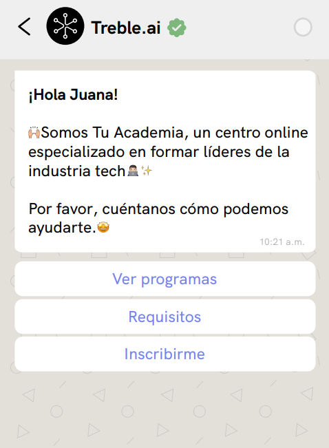 whatsapp para educación inbound 