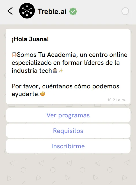 whatsapp para educación inbound